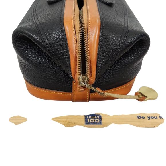 VTG DOONEY & BOURKE PEBBLE LEATHER BAG DOPP KIT COLLAPSABLE MAKEUP TRAVEL ZIPPER - Picture 12 of 12